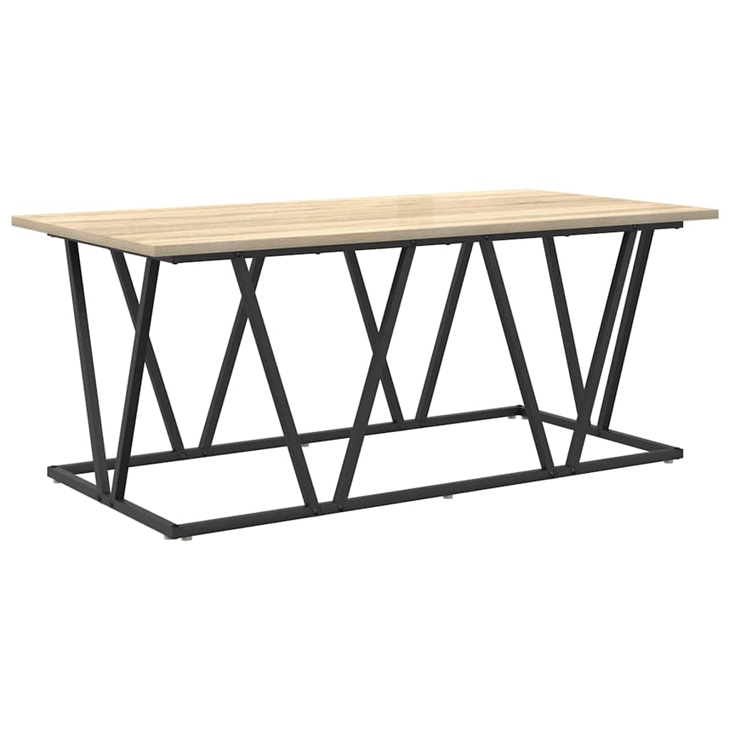 Couchtisch Sonoma-Eiche 100 x 50 x 40 cm Sperrholz und Metall