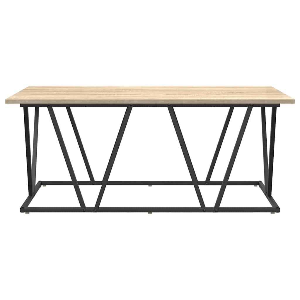Couchtisch Sonoma Eiche 100 x 50 x 40 cm Sperrholz und Metall