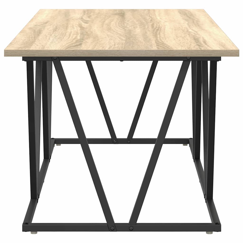 Couchtisch Sonoma Eiche 100 x 50 x 40 cm Sperrholz und Metall
