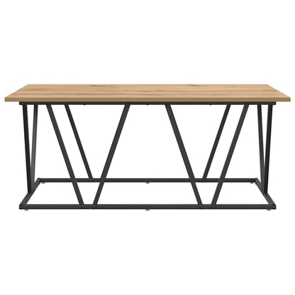 Couchtisch Artisan-Eiche 100 x 50 x 40 cm Sperrholz und Metall