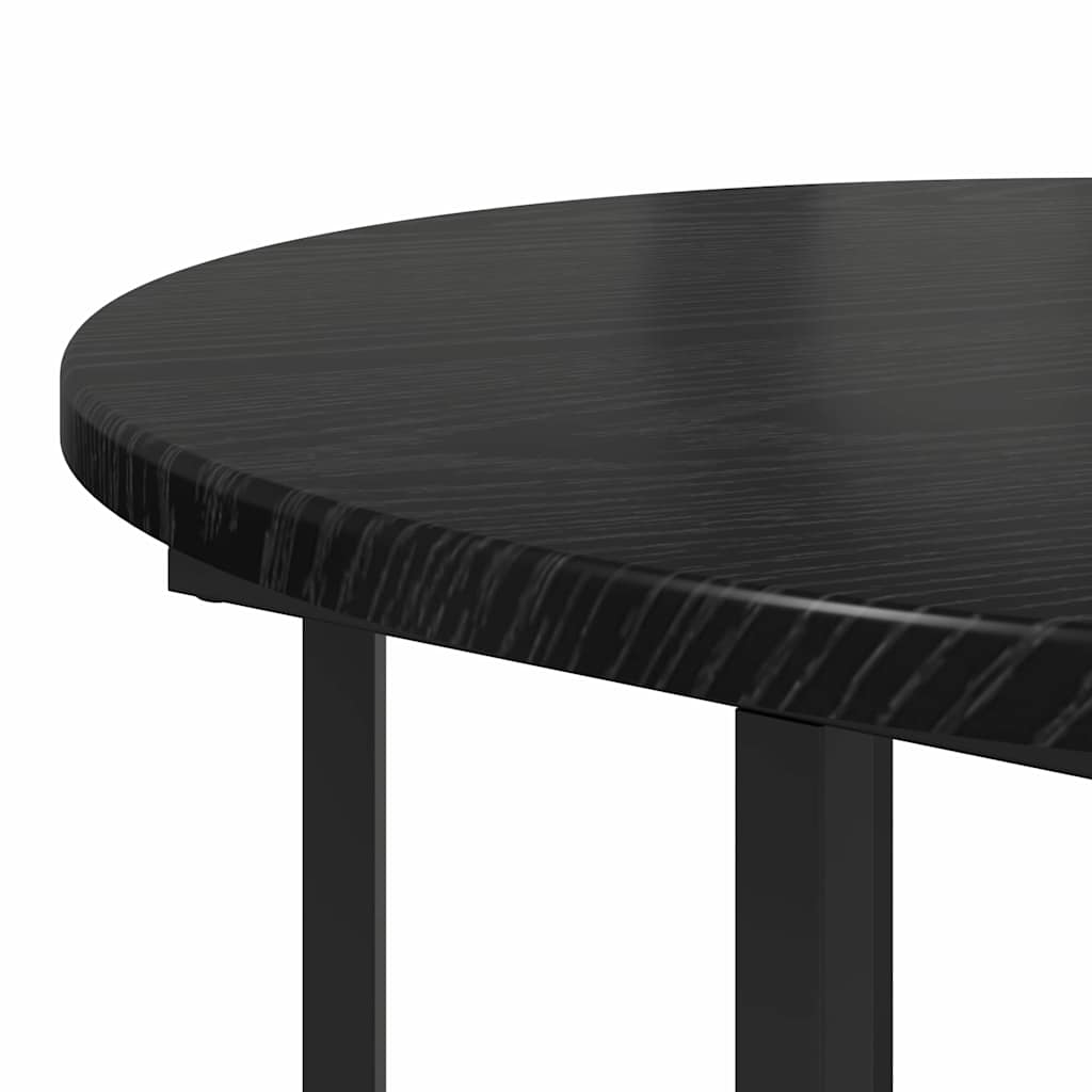 Beistelltisch-Set 2 stk. Schwarz Eichen-Optik 50 x 50 x 50,5 cm