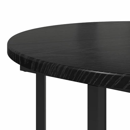 Beistelltisch-Set 2 stk. Schwarz Eichen-Optik 50 x 50 x 50,5 cm
