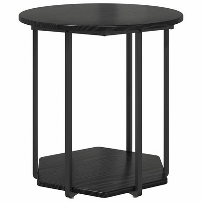 Beistelltisch-Set 2 stk. Schwarz Eichen-Optik 50 x 50 x 50,5 cm