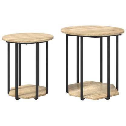 Beistelltisch-Set 2 stk. Braun 50 x 50 x 50,5 cm