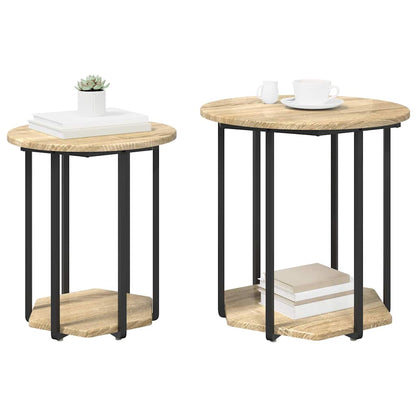 Beistelltisch-Set 2 stk. Braun 50 x 50 x 50,5 cm