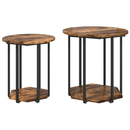 Beistelltisch-Set 2 stk. Braun 50 x 50 x 50,5 cm
