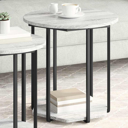 Beistelltisch-Set 2 stk. Grau 50 x 50 x 50,5 cm