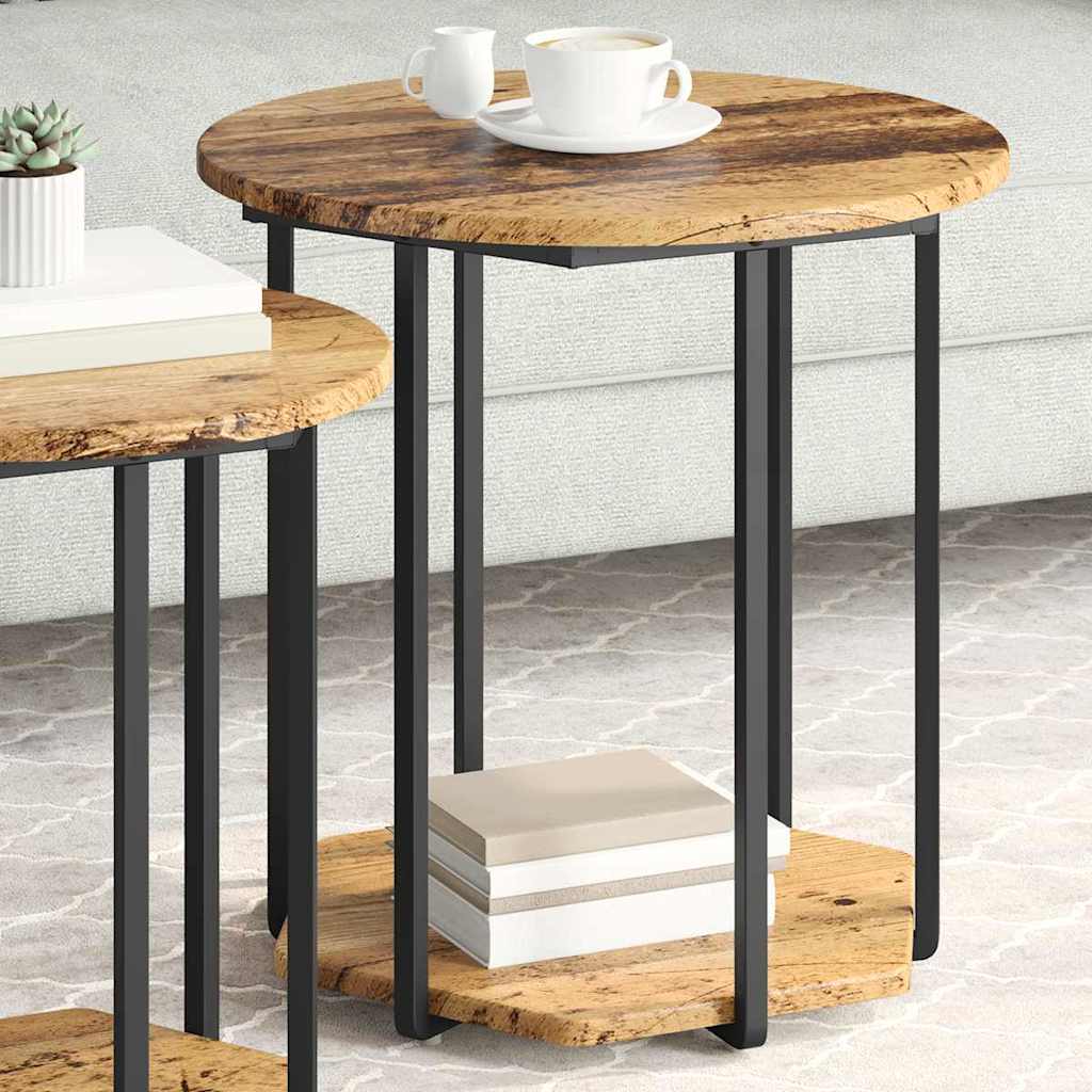 Beistelltisch-Set 2 stk. Braun 50 x 50 x 50,5 cm