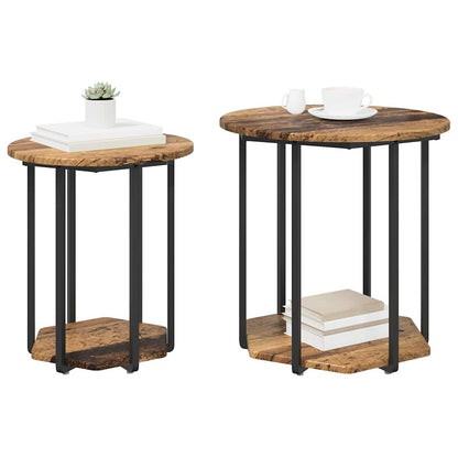 Beistelltisch-Set 2 stk. Braun 50 x 50 x 50,5 cm