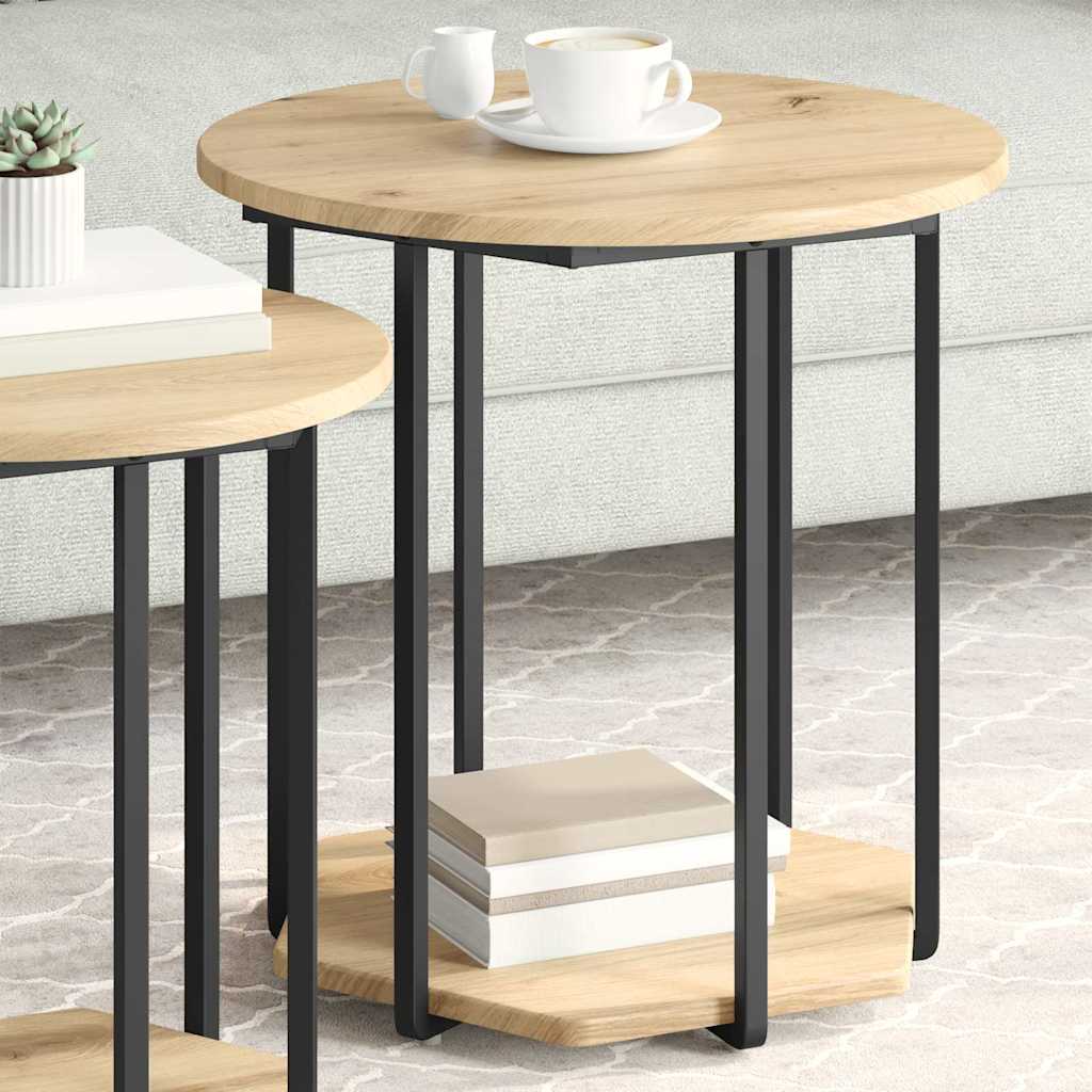 Beistelltisch-Set 2 Stk. Braun 50 x 50 x 50,5 cm