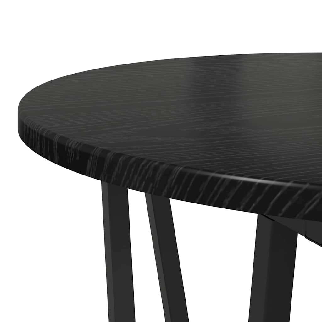 Beistelltisch-Set 2 stk. Schwarz Eichen-Optik 50 x 50 x 50,5 cm