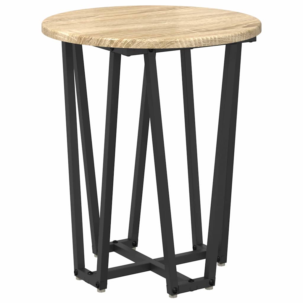 Beistelltisch-Set 2 stk. Sonoma Eiche und Schwarz