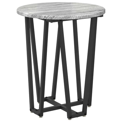 Beistelltisch-Set 2 stk. Grau Sonoma und Schwarz
