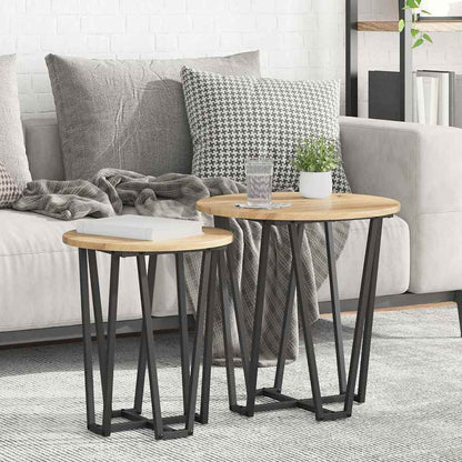 Beistelltisch-Set 2 Stk. Artisan Eiche und Schwarz