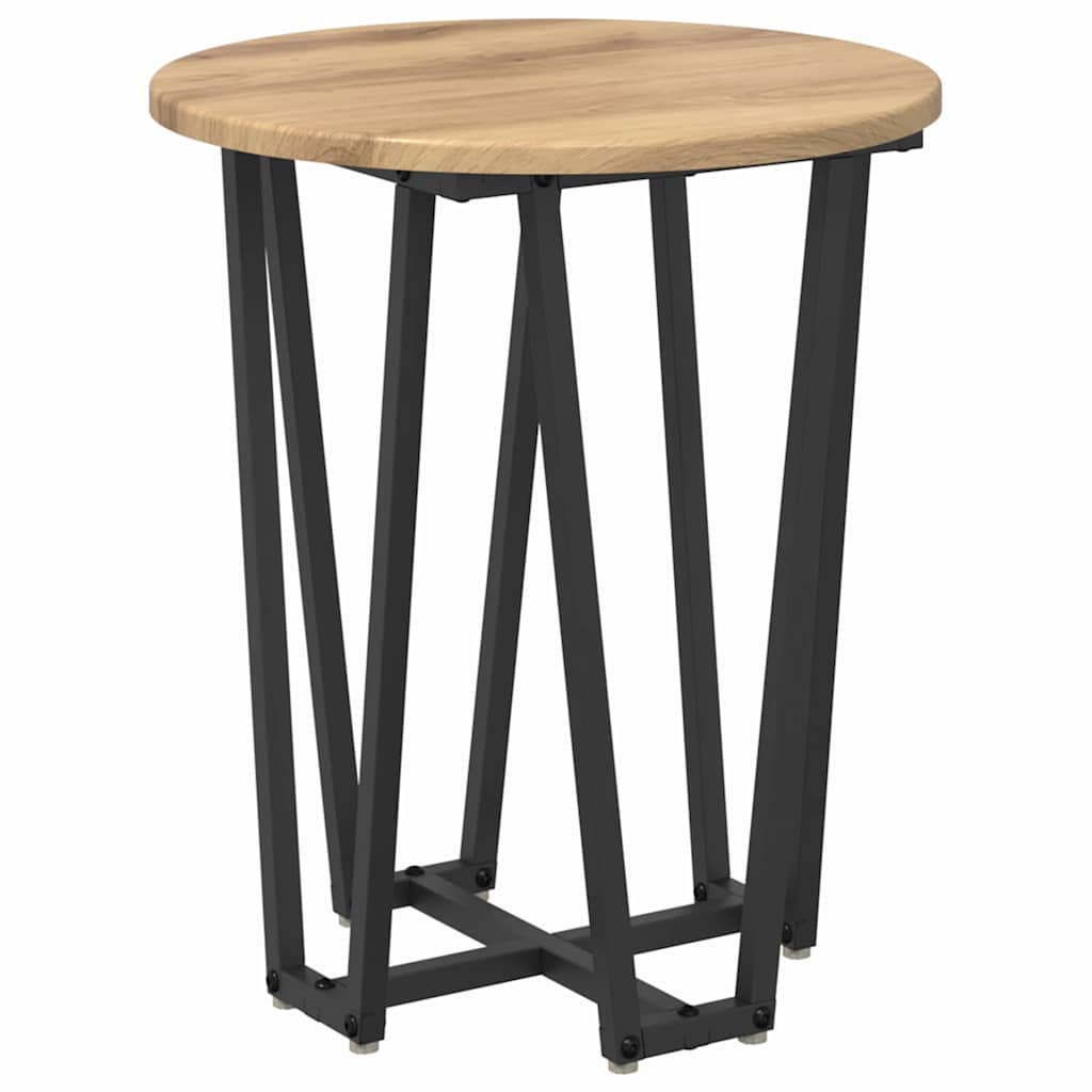 Beistelltisch-Set 2 Stk. Artisan Eiche und Schwarz