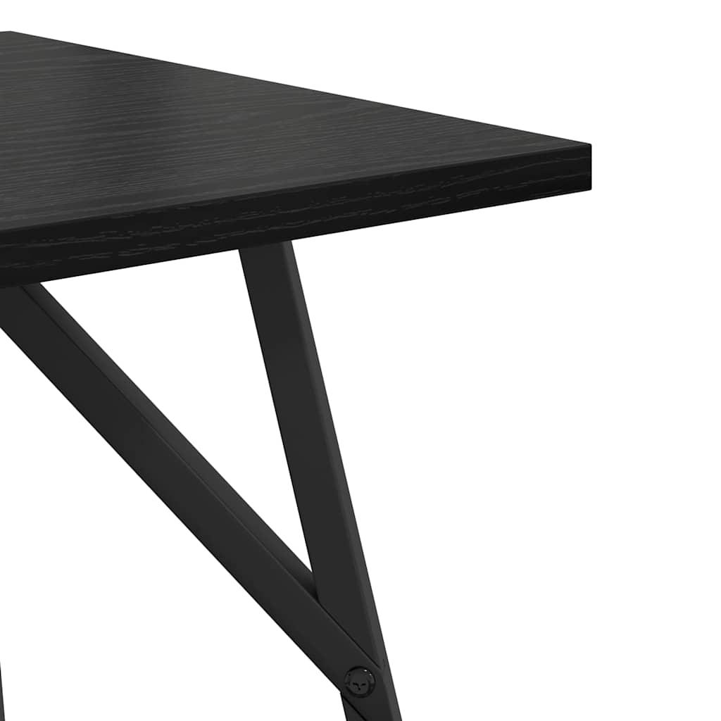 Beistelltisch-Set 2 stk. Schwarz Eichen-Optik 50 x 50 x 50 cm