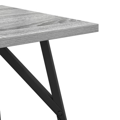 Beistelltisch-Set 2 stk. Grau Sonoma und Schwarz