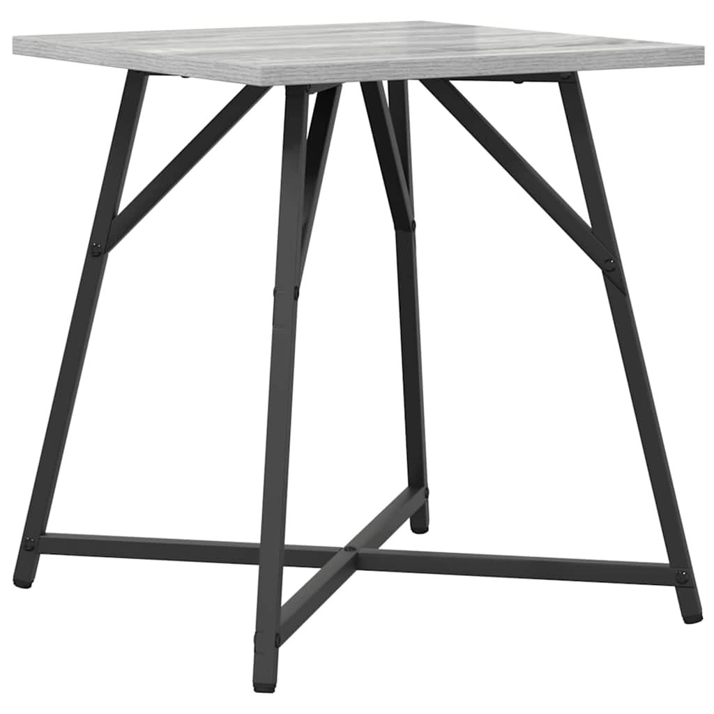 Beistelltisch-Set 2 stk. Grau Sonoma und Schwarz