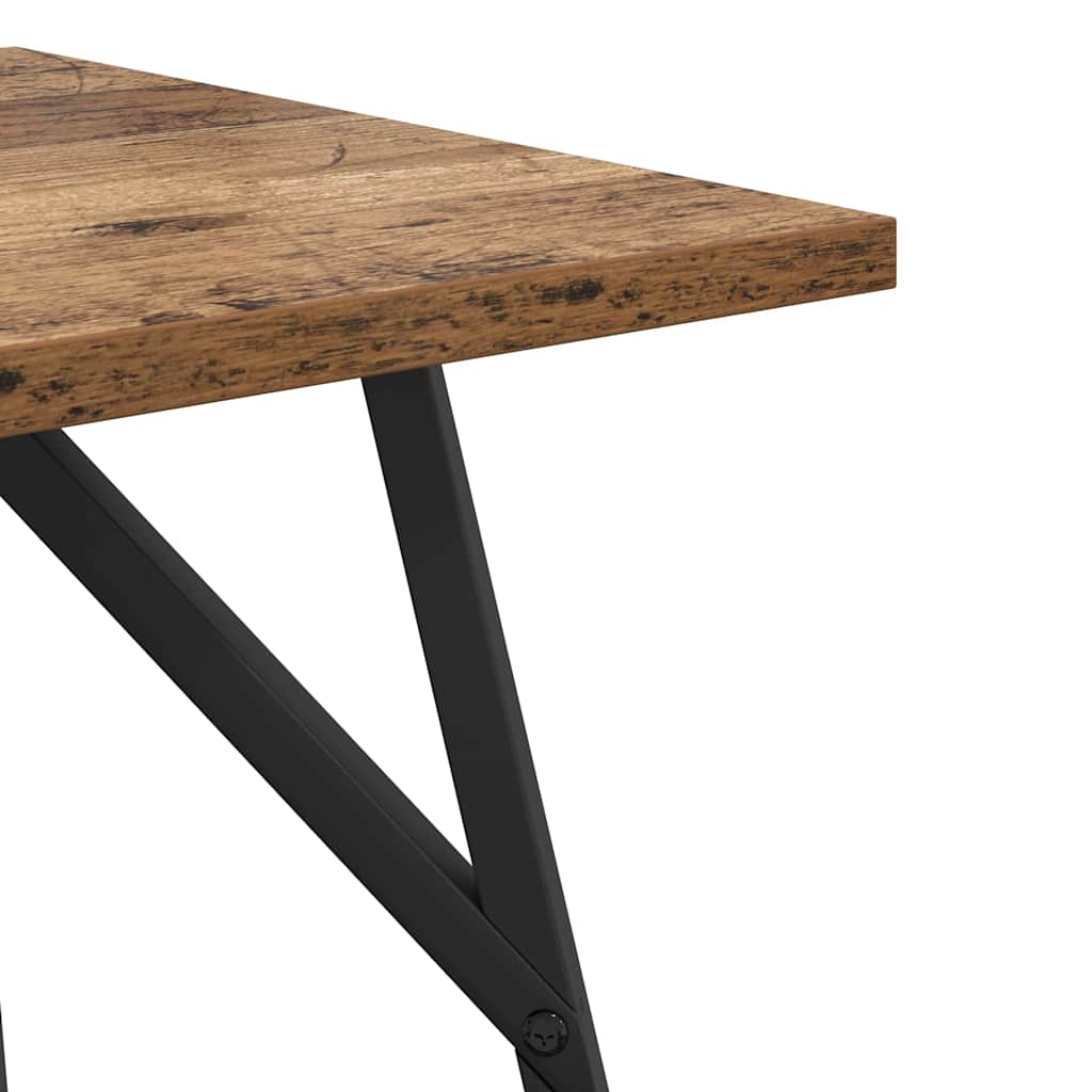 Beistelltisch-Set 2 stk. Altholz und Schwarz 50 x 50 x 50 cm
