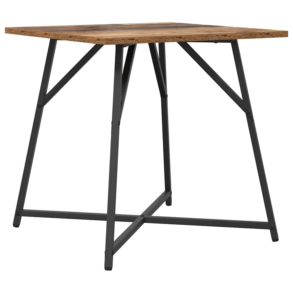 Beistelltisch-Set 2 stk. Altholz und Schwarz 50 x 50 x 50 cm