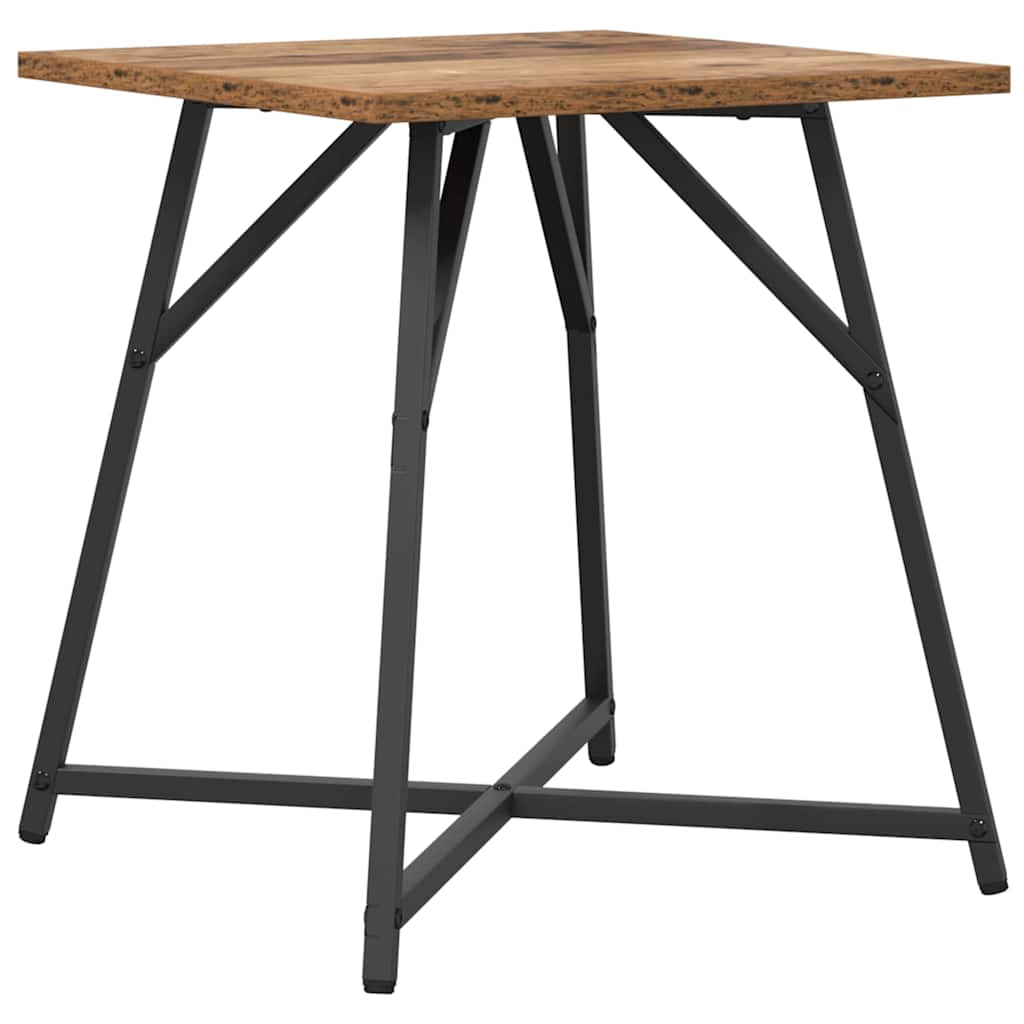 Beistelltisch-Set 2 stk. Altholz und Schwarz 50 x 50 x 50 cm
