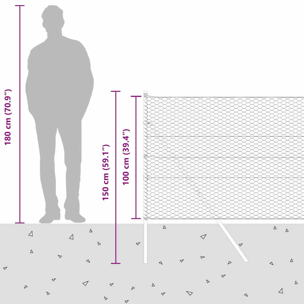 Ground Fix Geschweißter Drahtzaun 10 x 1 m (B x H)