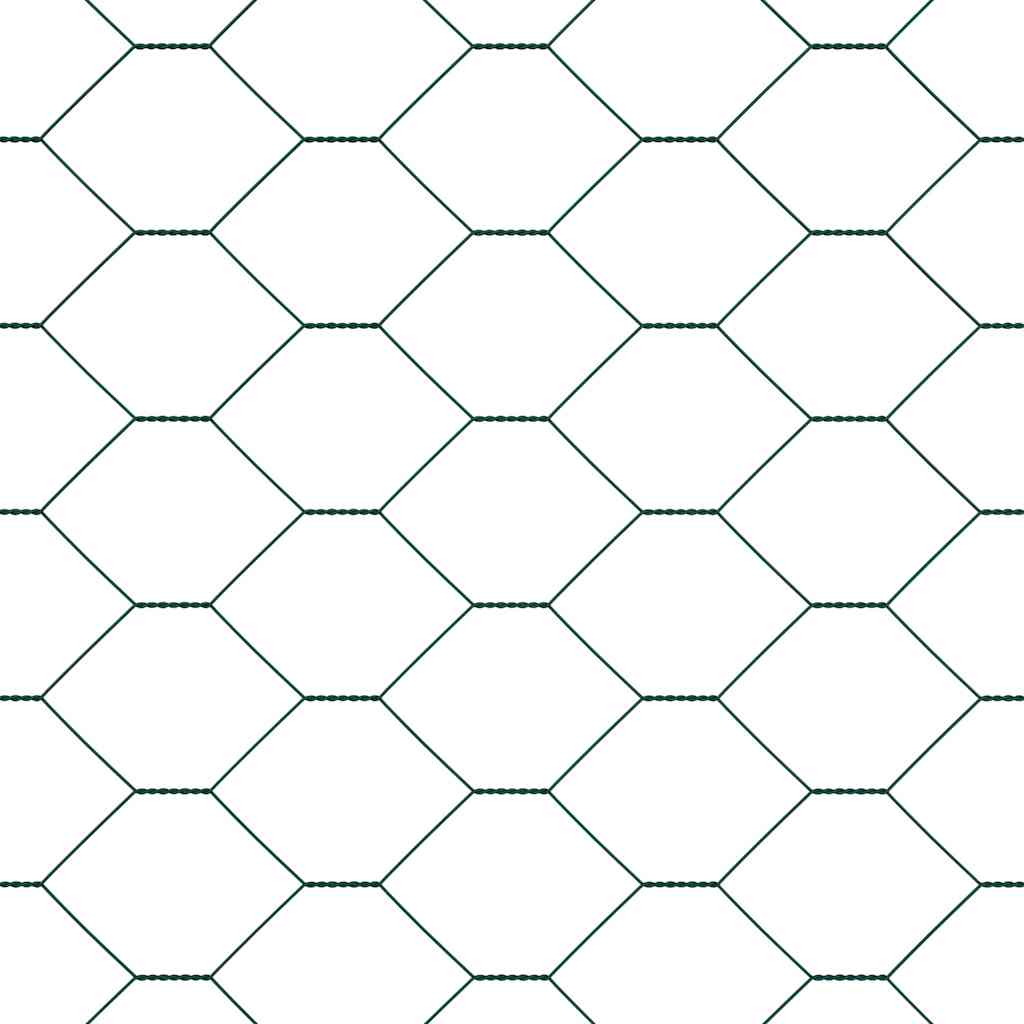 Bodenmontierter Sechseckzaun 10 x 1,2 m PVC-beschichteter Stahl