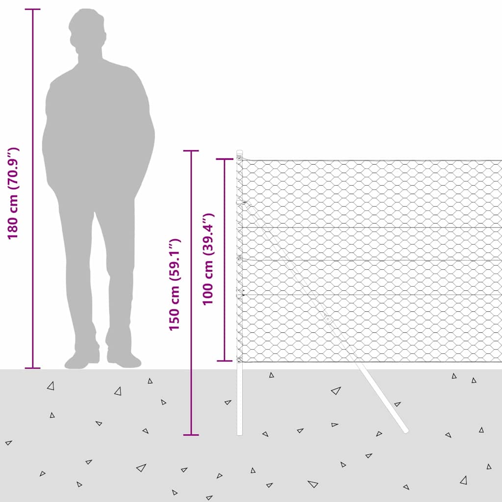 Ground Fix Geschweißter Drahtzaun 25 x 1 m (B x H)