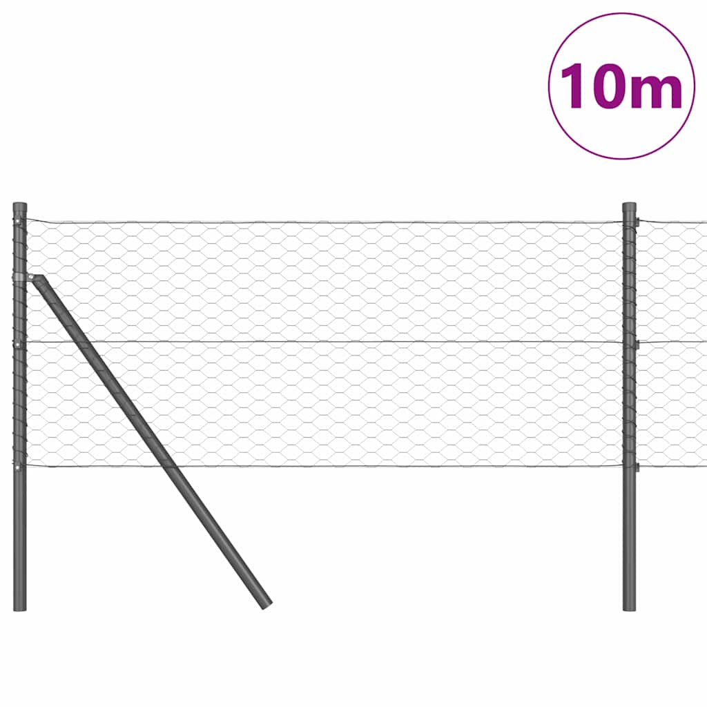 Ground Fix Geschweißter Drahtzaun 10 x 0,6 m (B x H)
