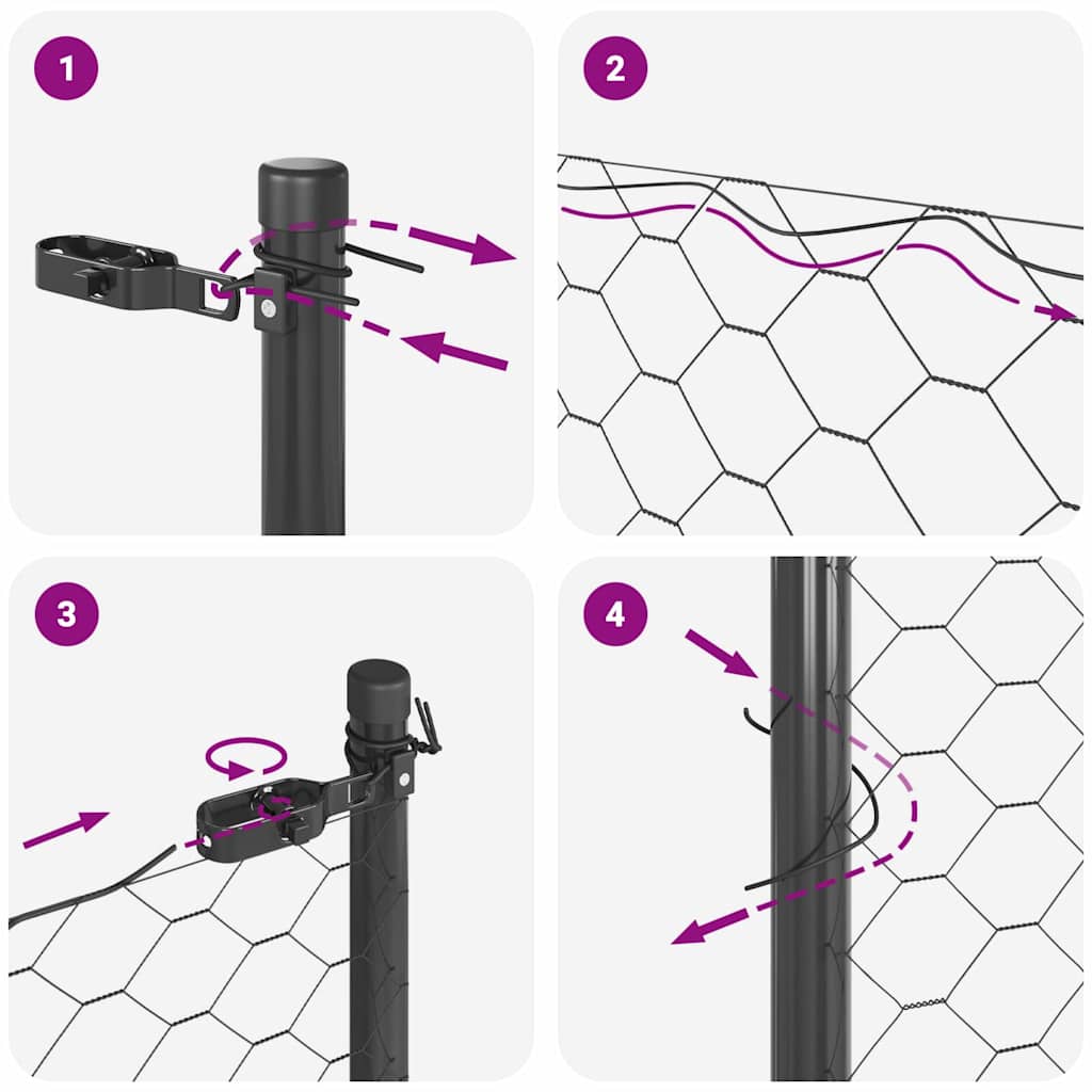 Ground Fix Geschweißter Drahtzaun 10 x 0,8 m (B x H)
