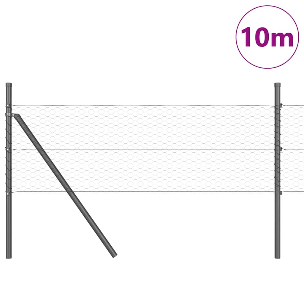 Ground Fix Geschweißter Drahtzaun 10 x 0,8 m (B x H)
