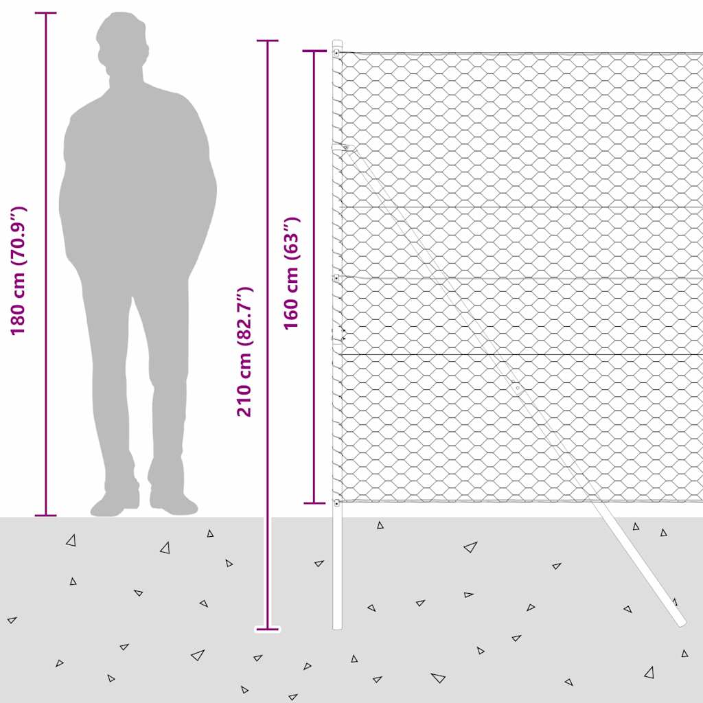 Ground Fix Geschweißter Drahtzaun 10 x 1,6 m (B x H)