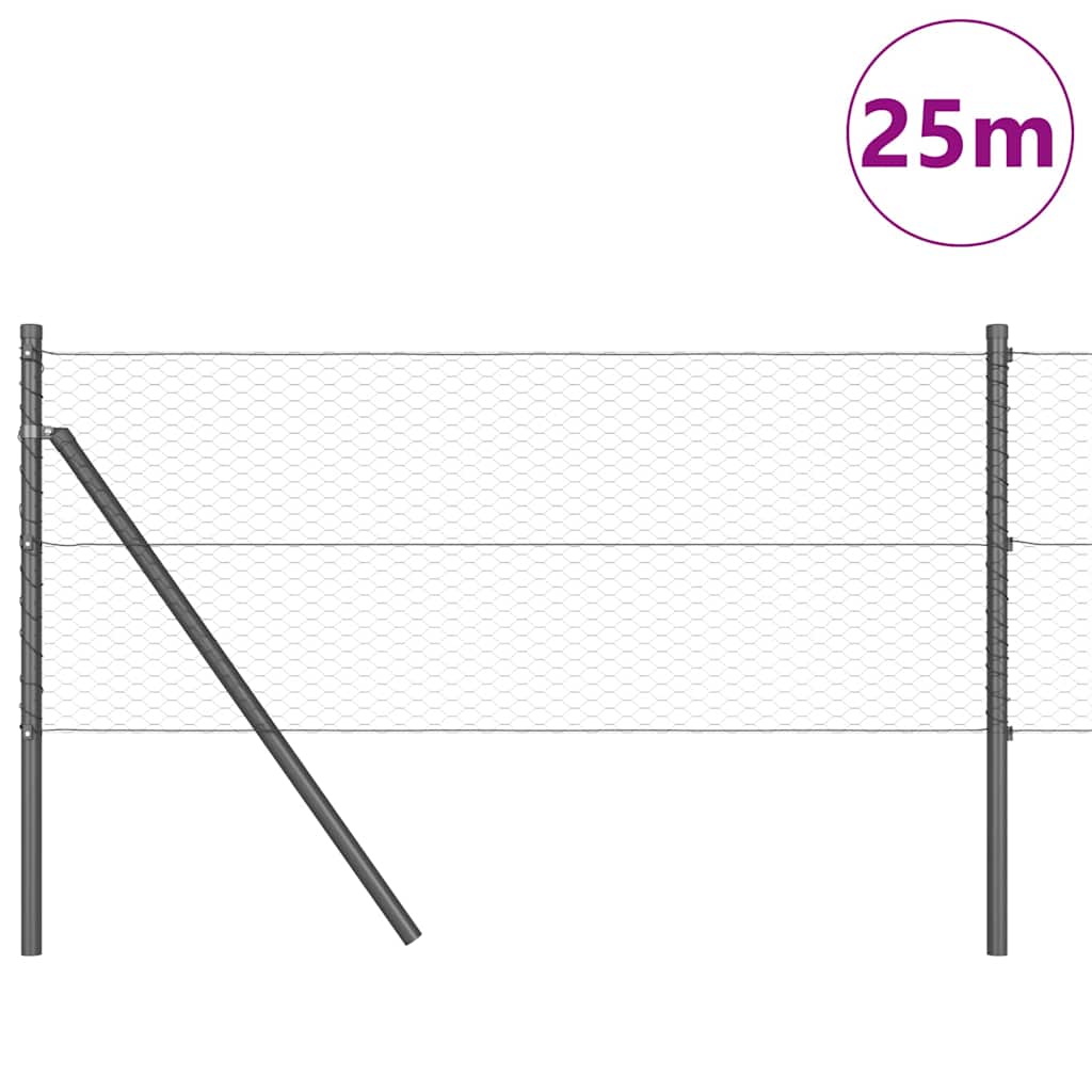 Ground Fix Geschweißter Drahtzaun 25 x 0,6 m (B x H)