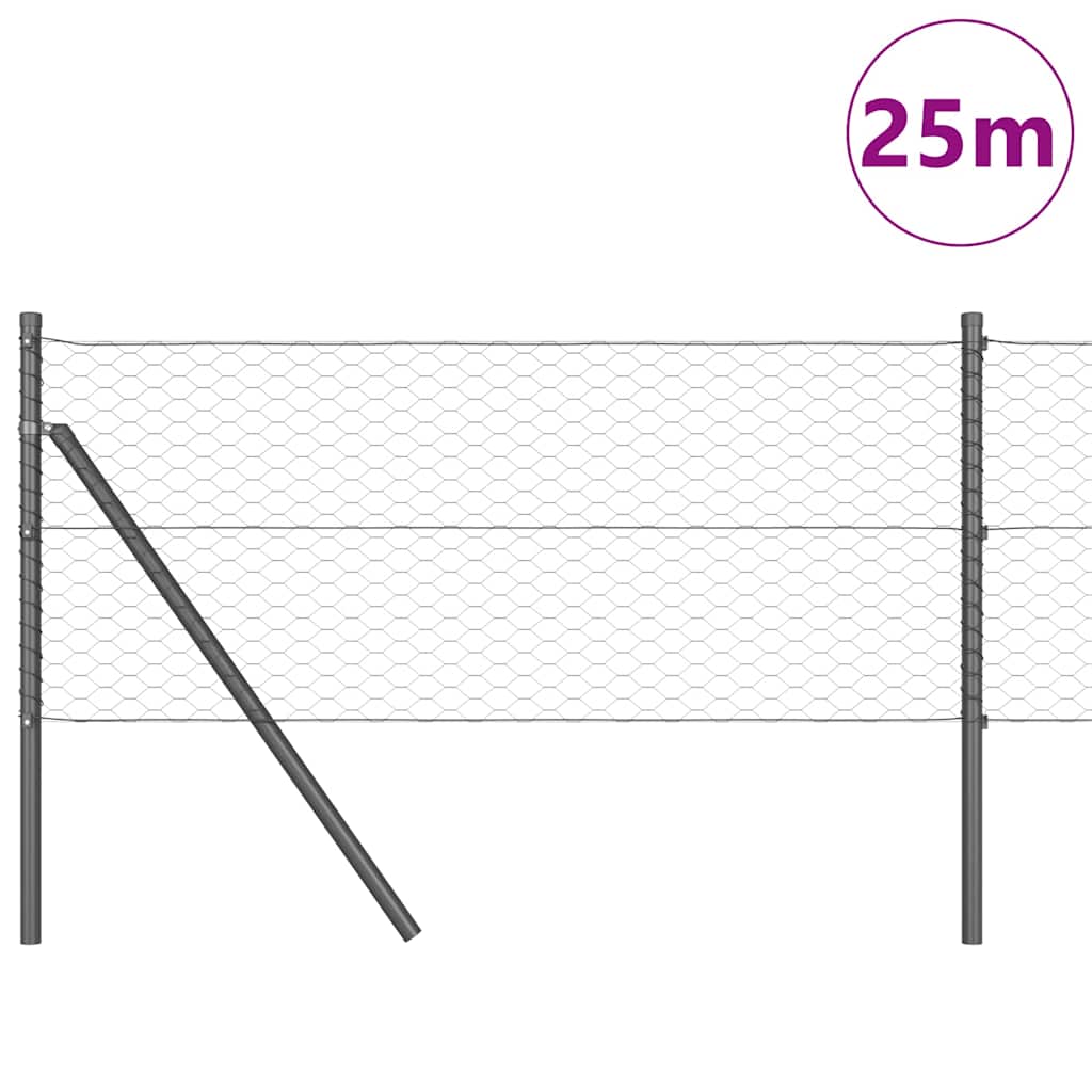 Ground Fix Geschweißter Drahtzaun 25 x 0,6 m (B x H)