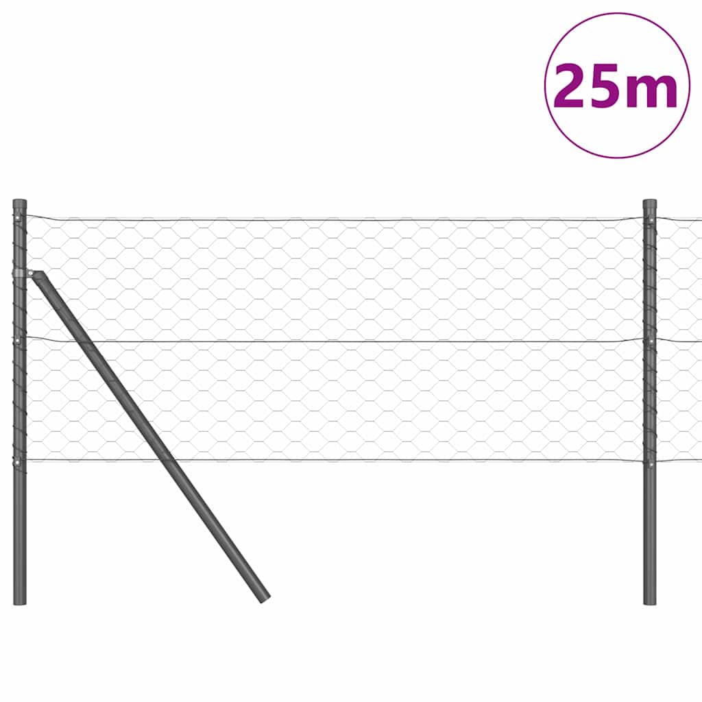 Ground Fix Geschweißter Drahtzaun 25 x 0,6 m (B x H)