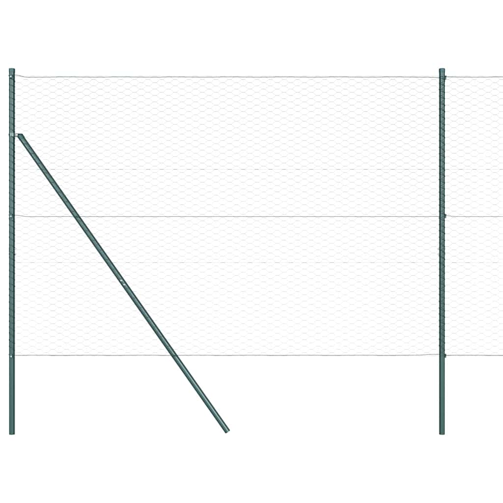 Bodenmontierter Sechseckzaun 100 x 1,5 m Grau Netz