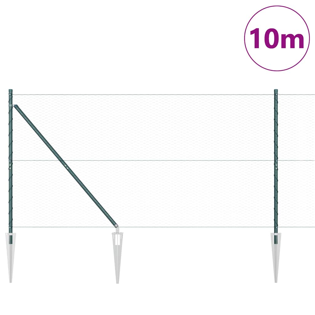 Schweißdrahtzaun mit Spikes 10 x 1,4 m (B x H)