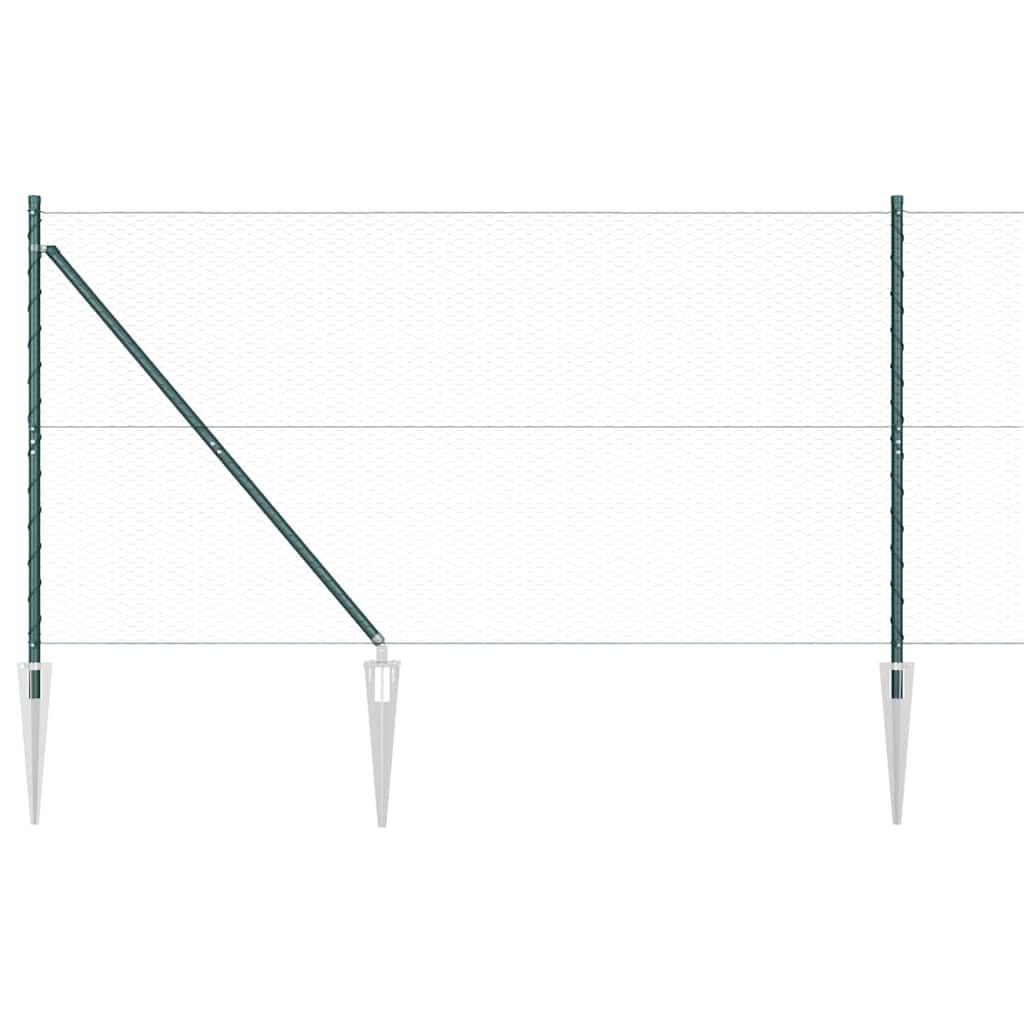 Schweißdrahtzaun mit Spikes 25 x 1,2 m (B x H)