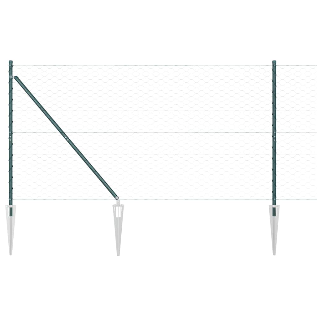 Schweißdrahtzaun mit Spikes 25 x 1,2 m (B x H)