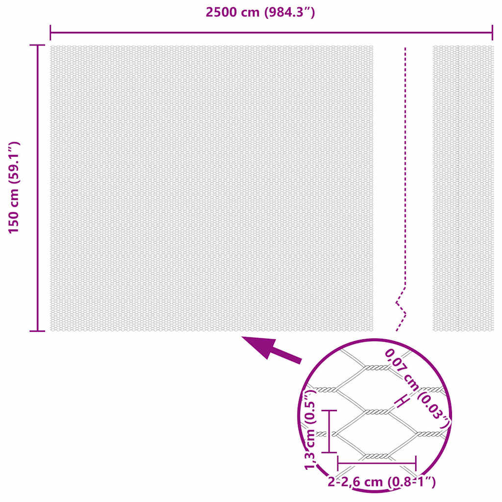 Schweißdrahtzaun mit Spikes 25 x 1,5 m (B x H)