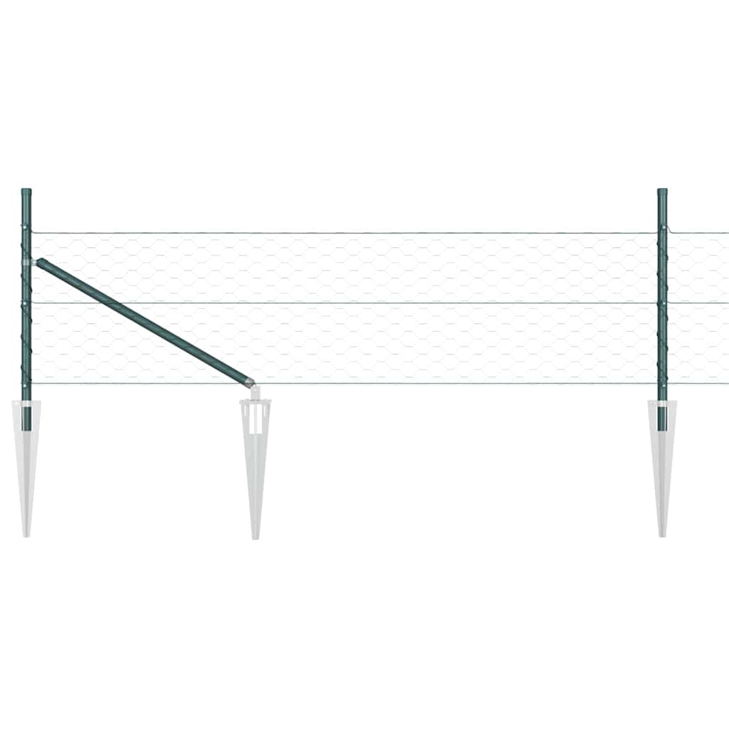 Schweißdrahtzaun mit Spikes 50 x 0,4 m (B x H)