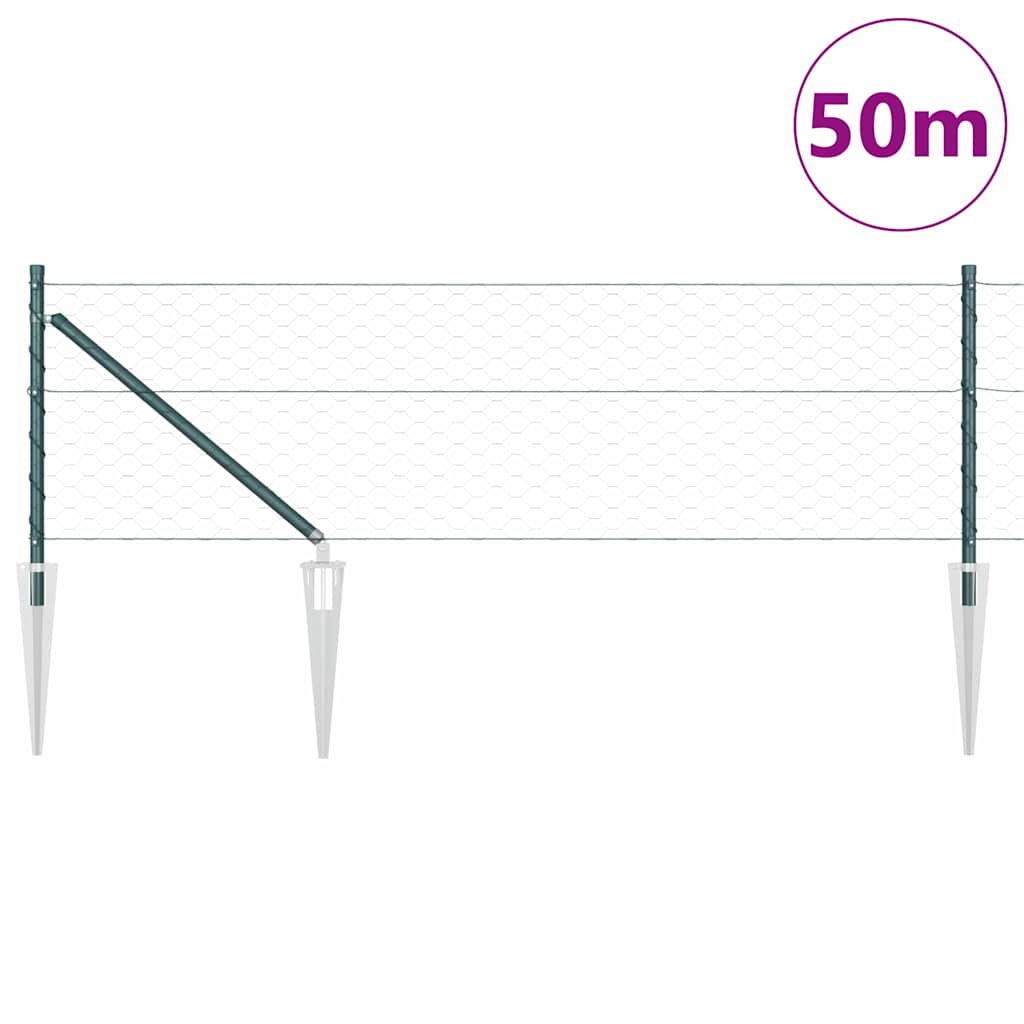 Schweißdrahtzaun mit Spikes 50 x 0,6 m (B x H)