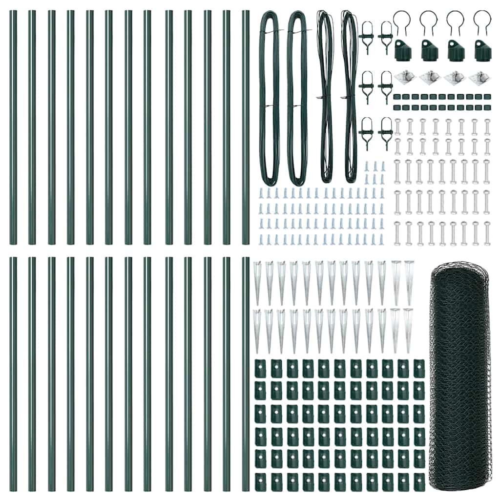Schweißdrahtzaun mit Spikes 50 x 0,8 m (B x H)