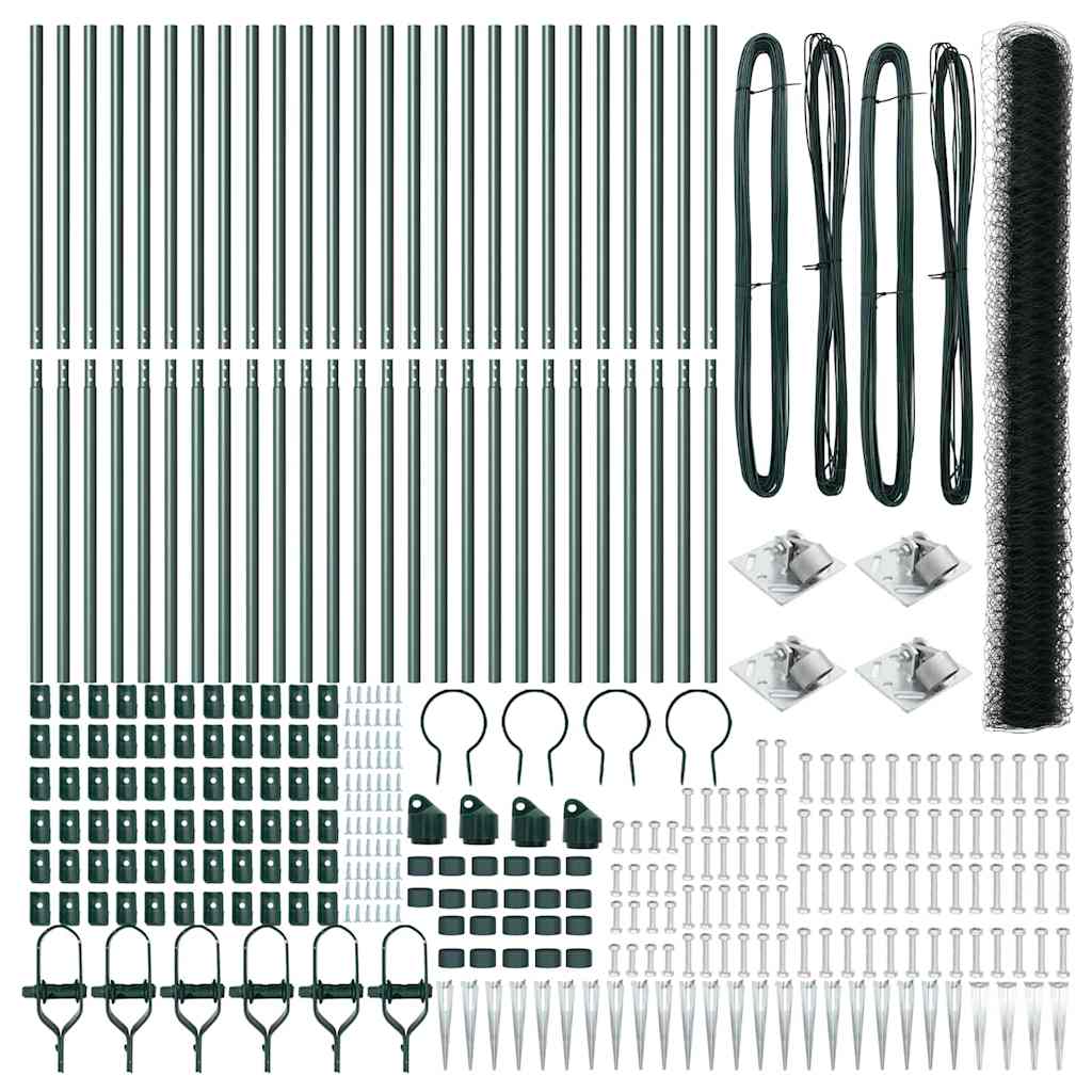 Schweißdrahtzaun mit Spikes 50 x 1,5 m (B x H)