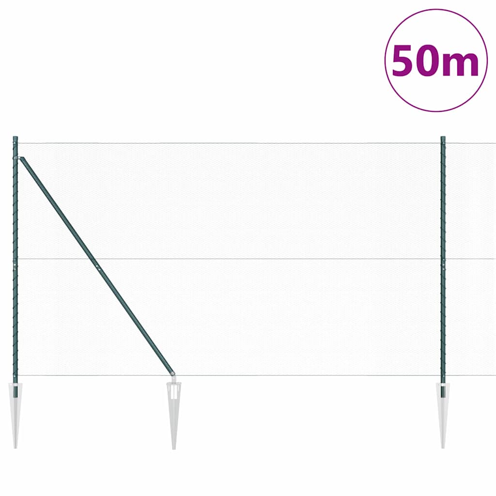 Schweißdrahtzaun mit Spikes 50 x 1,6 m (B x H)