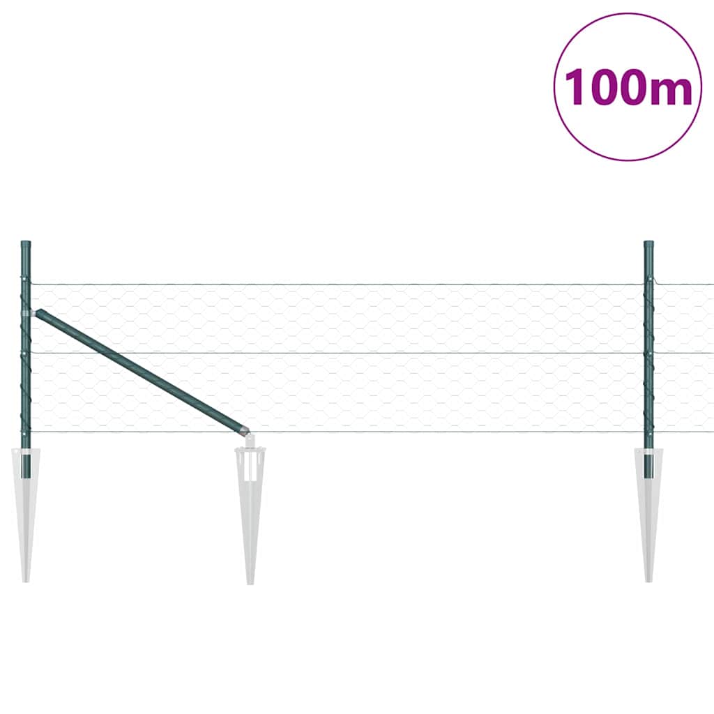 Schweißdrahtzaun mit Spikes 100 x 0,5 m (B x H)