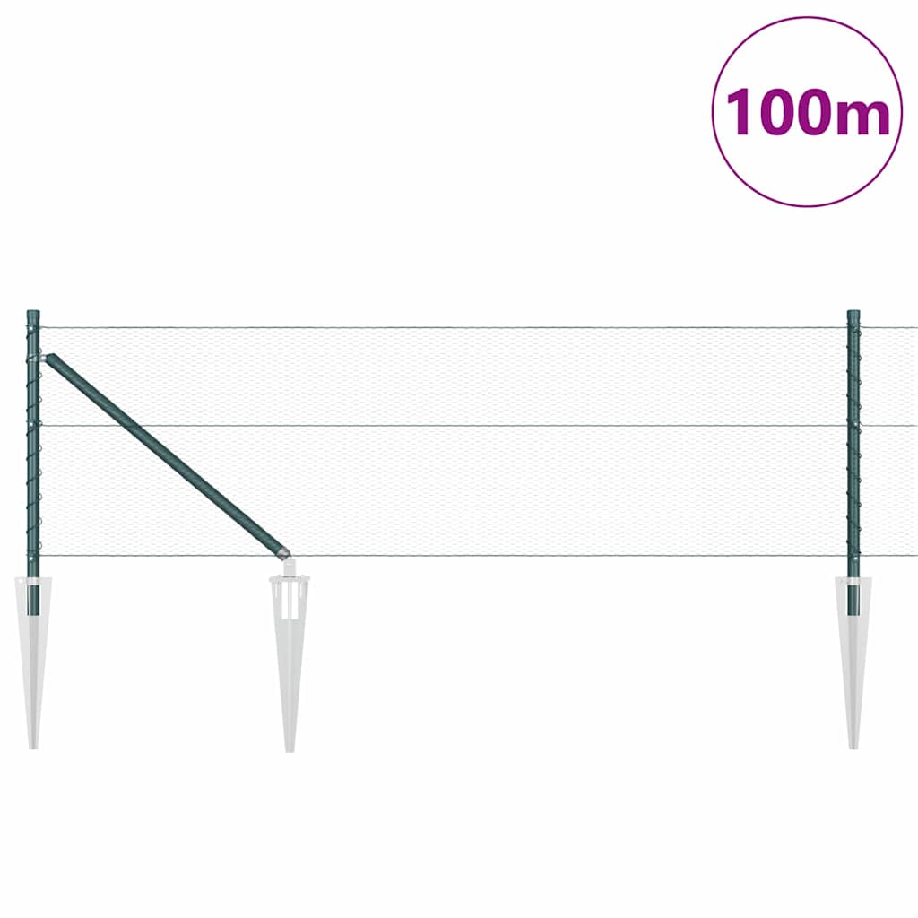 Schweißdrahtzaun mit Spikes 100 x 0,6 m (B x H)