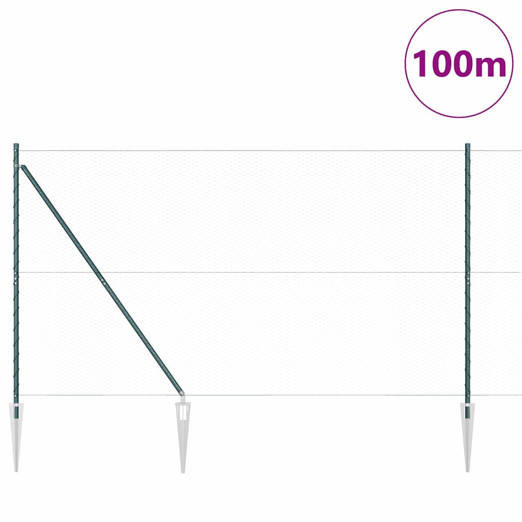 Schweißdrahtzaun mit Spikes 100 x 1,6 m (B x H)
