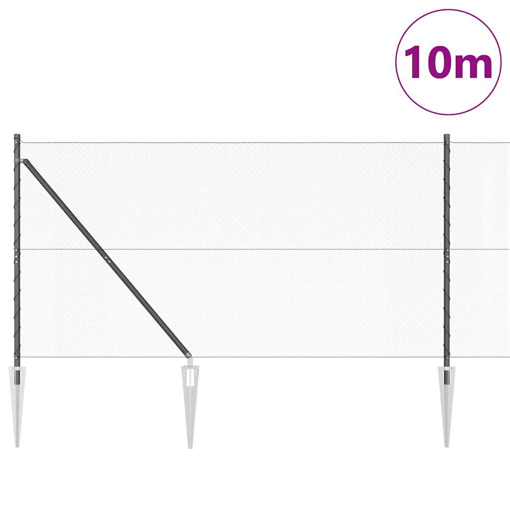 Schweißdrahtzaun mit Spikes 10 x 1,2 m (B x H)