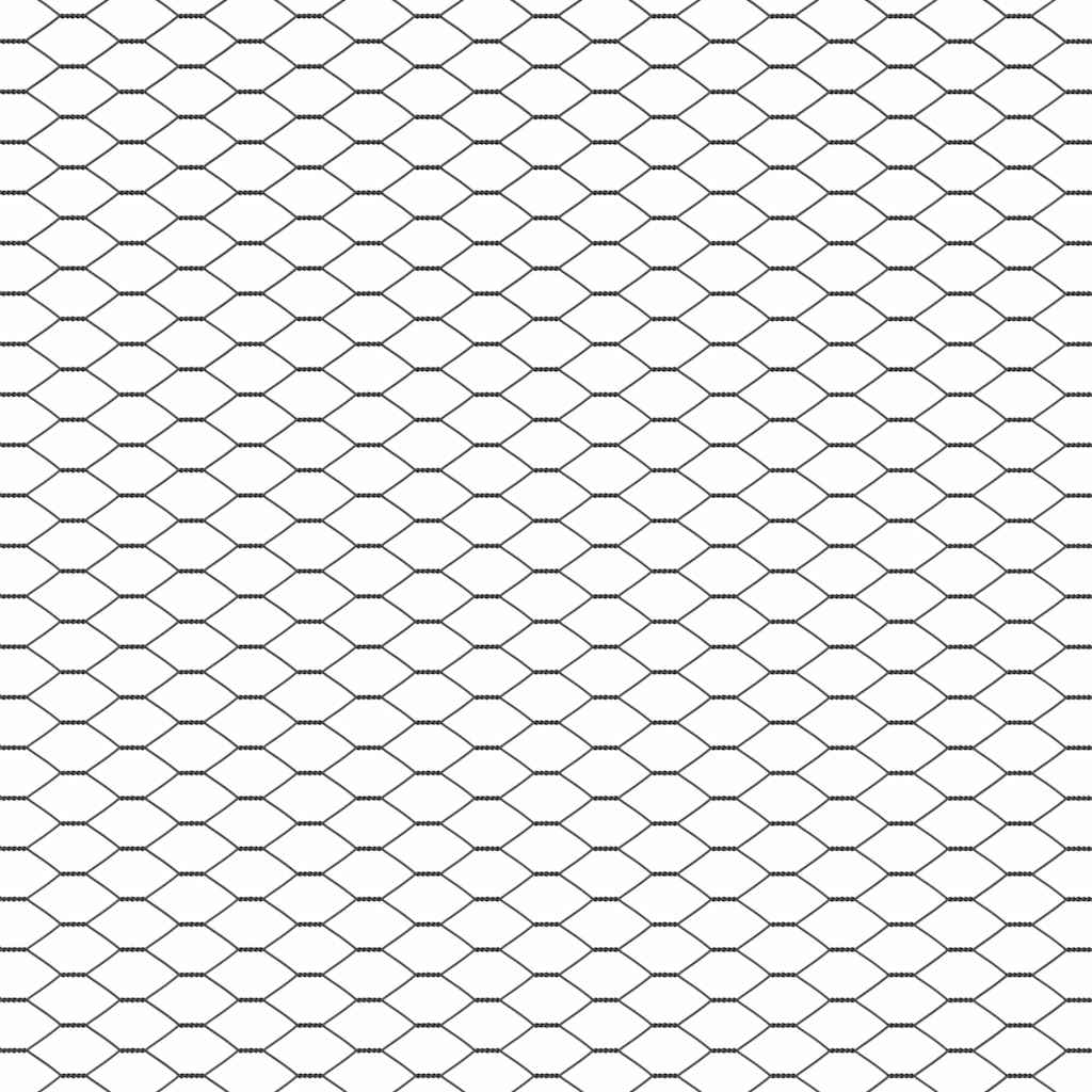 Sechseckzaun mit Pfosten 10 x 1,6 m PVC-beschichteter Stahl